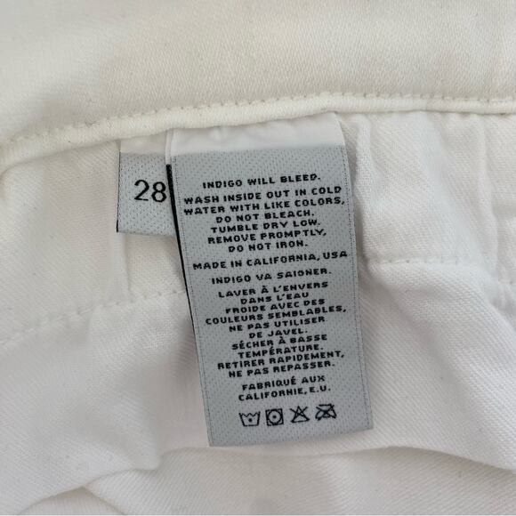 J Brand Tailored Flare Jeans High Rise in Blanc Off White Size 28 - Picture 7 of 7